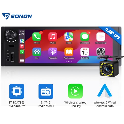 Single din wireless - single, 6.28"
